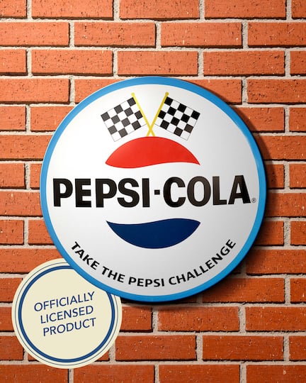 American Art Decor 15" Pepsi Logo Dome Metal Wall Art Sign